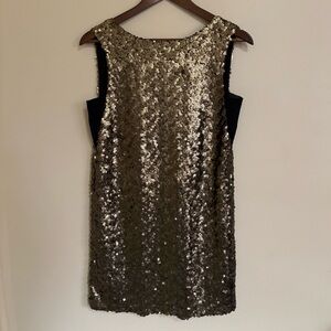 OAK + FORT Gold Sequin Mini Dress